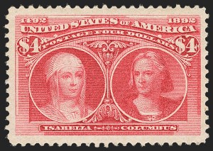 Sale 1140, Lot 626, $1.00-$5.00 1893 Columbian Issue (Scott 241-245)