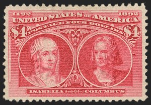 Sale 1140, Lot 627, $1.00-$5.00 1893 Columbian Issue (Scott 241-245)