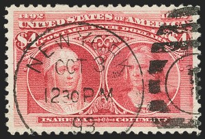 Sale 1140, Lot 633, $1.00-$5.00 1893 Columbian Issue (Scott 241-245)