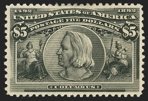Sale 1140, Lot 636, $1.00-$5.00 1893 Columbian Issue (Scott 241-245)