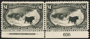 Sale 1140, Lot 705, $1.00-$2.00 1898 Trans-Mississippi Issue (Scott 292-293)