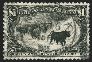 Sale 1140, Lot 707, $1.00-$2.00 1898 Trans-Mississippi Issue (Scott 292-293)
