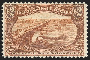 Sale 1140, Lot 715, $1.00-$2.00 1898 Trans-Mississippi Issue (Scott 292-293)