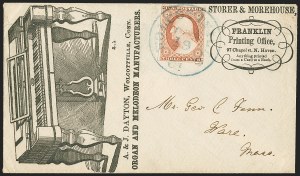 Sale 1144, Lot 110, 3c 1851-56 Issue, Dull Red & Shades (Scott 11-11A)