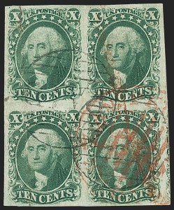 Sale 1144, Lot 123, 10c 1855 Issue (Scott 13-16)