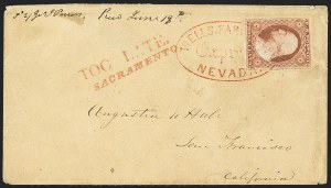 Sale 1144, Lot 163, 1851-56 Postal History: Indian Territory & Western Covers