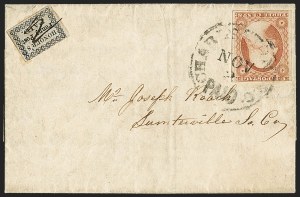 Sale 1144, Lot 173, 1851-56 Postal History: Carriers & Locals