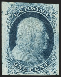Sale 1144, Lot 18, 1c 1851-56 Issue, Types Ia-II (Scott 5A-7)