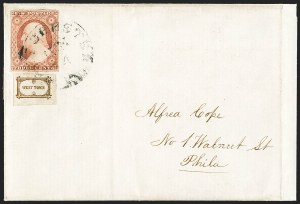 Sale 1144, Lot 191, 1851-56 Postal History: Carriers & Locals