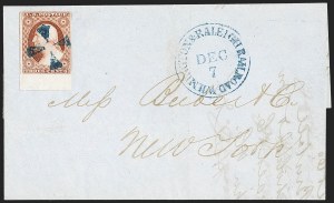 Sale 1144, Lot 195, 1851-56 Postal History: Railroad & Waterway Markings