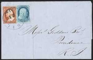 Sale 1144, Lot 197, 1851-56 Postal History: Railroad & Waterway Markings