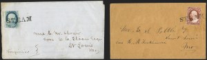 Sale 1144, Lot 203, 1851-56 Postal History: Railroad & Waterway Markings