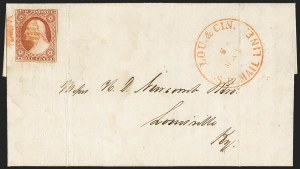 Sale 1144, Lot 206, 1851-56 Postal History: Railroad & Waterway Markings