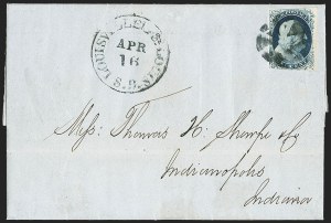 Sale 1144, Lot 207, 1851-56 Postal History: Railroad & Waterway Markings