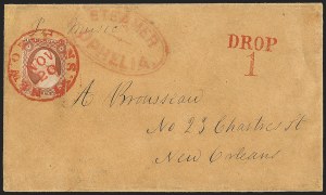 Sale 1144, Lot 215, 1851-56 Postal History: Railroad & Waterway Markings