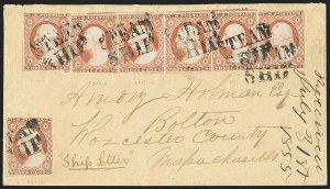 Sale 1144, Lot 220, 1851-56 Postal History: Steamship Mail