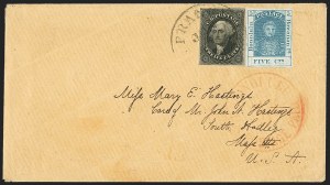 Sale 1144, Lot 221, 1851-56 Postal History: Foreign Mail