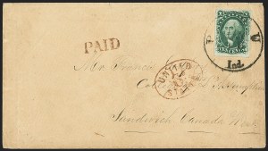 Sale 1144, Lot 226, 1851-56 Postal History: Foreign Mail