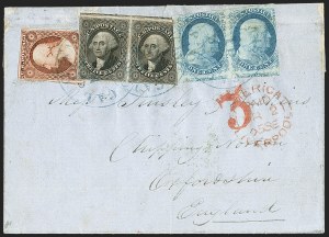 Sale 1144, Lot 228, 1851-56 Postal History: Foreign Mail
