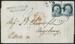 Sale 1144, Lot 238, 1851-56 Postal History: Foreign Mail