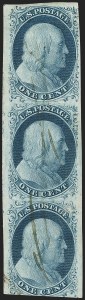 Sale 1144, Lot 24, 1c 1851-56 Issue, Types Ia-II (Scott 5A-7)