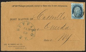 Sale 1144, Lot 34, 1c 1851-56 Issue, Types III-IIIa (Scott 8-8A)