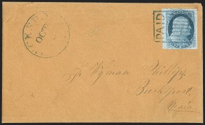 Sale 1144, Lot 57, 1c 1851-56 Issue, Type IV (Scott 9)