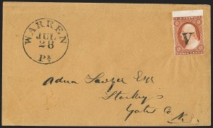 Sale 1144, Lot 72, 3c 1851-56 Issue, Orange Brown (Scott 10-10A)