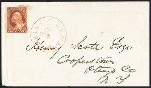Sale 1144, Lot 73, 3c 1851-56 Issue, Orange Brown (Scott 10-10A)