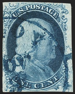 Sale 1144, Lot 9, 1c 1851-56 Issue, Types Ia-II (Scott 5A-7)