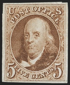 Sale 1145, Lot 313, New York Postmasters Provisional thru 1847 Issue, 5c Red Brown, Reproduction (3) Sale 1145, Lot 313, New York Postmasters Provisional thru 1847 Issue
