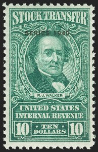 Sale 1149, Lot 324, Green Stock Transfer: 1940-1942 Ovpts.