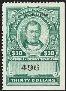 Sale 1149, Lot 326, Green Stock Transfer: 1940-1942 Ovpts.