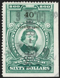 Sale 1149, Lot 327, Green Stock Transfer: 1940-1942 Ovpts.
