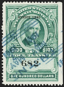 Sale 1149, Lot 328, Green Stock Transfer: 1940-1942 Ovpts.