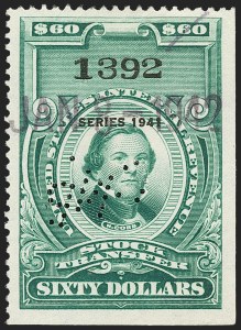 Sale 1149, Lot 334, Green Stock Transfer: 1940-1942 Ovpts.