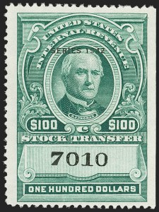 Sale 1149, Lot 340, Green Stock Transfer: 1940-1942 Ovpts.