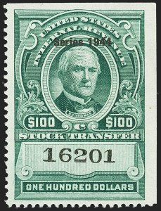 Sale Number 1149, Lot Number 350, Green Stock Transfer: 1943-1944 Ovpts. Sale Number 1149, Lot Number 350, Green Stock Transfer: 1943-1944 Ovpts.