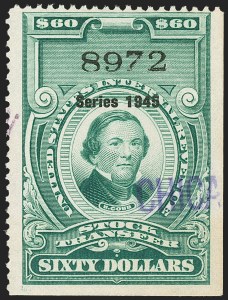 Sale 1149, Lot 355, Green Stock Transfer: 1945-1947 Ovpts.
