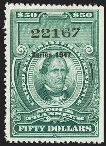 Sale 1149, Lot 369, Green Stock Transfer: 1945-1947 Ovpts.