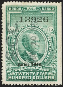 Sale 1149, Lot 378, Green Stock Transfer: 1948-1952 Ovpts.