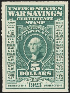 Sale 1149, Lot 420, War Savings