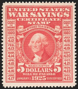 Sale 1149, Lot 422, War Savings