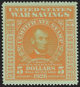 Sale 1149, Lot 423, War Savings