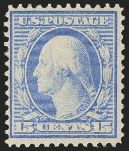 Sale 1150, Lot 1017, 1909 Bluish Paper Issue (Scott 357-366), 15c Pale Ultramarine, Bluish (366) Sale 1150, Lot 1017, 1909 Bluish Paper Issue (Scott 357-366)