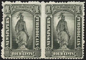 Sale 1150, Lot 1274, Newspapers and Periodicals: 1879 thru 1895 Issues, 4c Intense Black, 1894 Issue (PR92) Sale 1150, Lot 1274, Newspapers and Periodicals: 1879 thru 1895 Issues