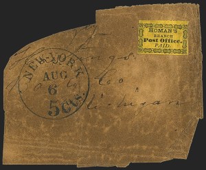 Sale 1150, Lot 1320, Local Posts and Independent Mails: American Letter thru Penny Express Co.