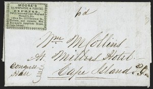 Sale 1150, Lot 1325, Local Posts and Independent Mails: American Letter thru Penny Express Co.