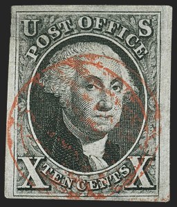Sale 1150, Lot 527, 1847 Issue (Scott 1-2)