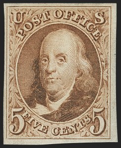 Sale 1150, Lot 529, 1875 Reproduction of 1847 Issue (Scott 3-4)